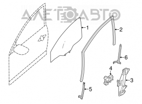 Geam electric cu motor fata dreapta Nissan Sentra 13-19