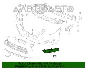 Capacul farului de ceață dreapta Nissan Sentra 13-15 pre-restilizare.