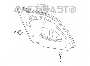 Lampa interioară pentru capacul portbagajului dreapta Nissan Sentra 13-15 pre-restilizare