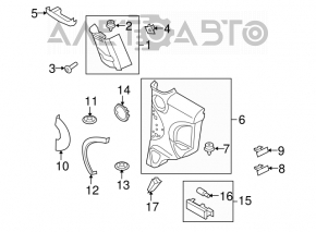 Capacul ușii spate dreapta Mini Cooper Clubman R55 07-14 negru.