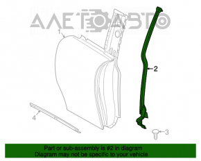 Garnitura ușii din spate dreapta pentru Mini Cooper Clubman R55 07-14, verticală