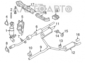 Silencerul din spate cu tevi stanga si dreapta pentru Mini Cooper Clubman R55 07-14 a fost taiat.