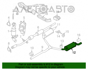 Silencerul din spate cu tevi stanga si dreapta pentru Mini Cooper Clubman R55 07-14 a fost taiat.