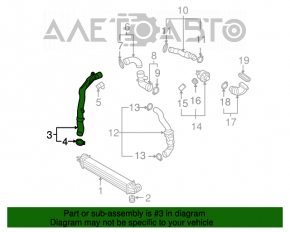 Furtunul intercoolerului de admisie dreapta pentru Mini Cooper Clubman R55 07-14 1.6 turbo