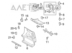 Capac spate dreapta superioara Mini Cooper Clubman R55 07-14 negru