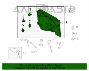 Capacul scaunului din spate stânga Mini Cooper Clubman R55 07-14 negru