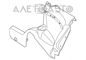 Capacul banchetei din spate dreapta pentru Mini Cooper Clubman R55 07-14, negru.