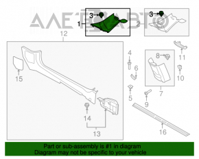 Capacul suportului frontal stânga superior Mini Cooper Clubman R55 07-14 negru