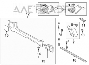 Capacul suportului frontal stânga superior Mini Cooper Clubman R55 07-14 negru