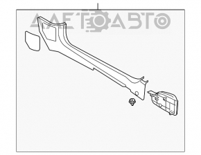 Capac prag fata stanga Mini Cooper Clubman R55 07-14 negru