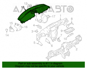 Торпедо передняя панель без AIRBAG Mini Cooper Clubman R55 07-14 черн, тычка, царапина