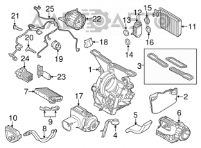 Actuatorul motorului care acționează ventilatorul de încălzire pentru Mini Cooper Countryman R60 10-16 cu dificultate.