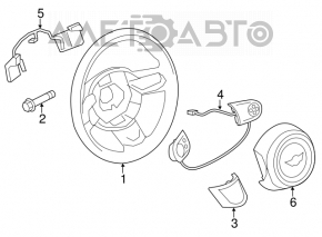 Butoanele de control de pe volanul dreapta Mini Cooper Countryman R60 10-16 tip 1 sunt șterse.