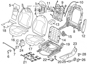 Водительское сидение Mini Cooper Clubman R55 07-14 без airbag