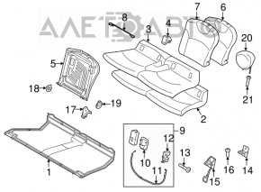 Rândul din spate al scaunelor, al doilea rând Mini Cooper Clubman R55 07-14