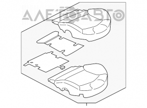 Scaun de pasager pentru Mini Cooper Clubman R55 07-14 fără airbag