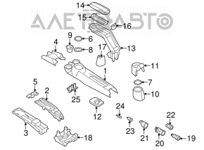 Consola centrală inferioară cu suport pentru pahare Mini Cooper Clubman R55 07-14