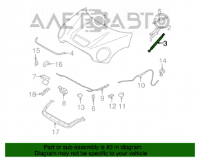 Амортизатор капота левый Mini Cooper Clubman R55 07-14