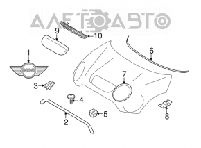 Grila de aerisire a capotei Mini Cooper Clubman R55 07-14