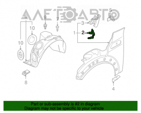 Suport aripi față dreapta față Mini Cooper Clubman R55 07-14