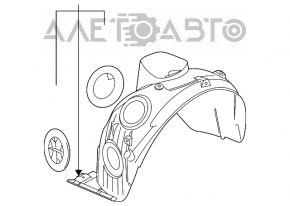 Captuseala aripa dreapta fata Mini Cooper Clubman R55 07-14 nou original OEM