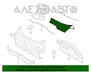 Grila stergatoarelor din plastic stanga Mini Cooper Clubman R55 07-14