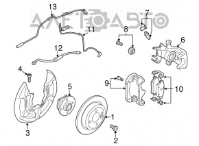 Placă de frână spate dreapta Mini Cooper Clubman R55 07-14