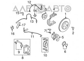 Senzor ABS frontal stânga Mini Cooper Clubman R55 07-14