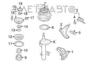 Arcul de suspensie față stânga Mini Cooper Clubman R55 07-14