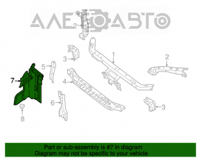 Deflectorul radiatorului dreapta Nissan Sentra 16-19 restilizat 1.8