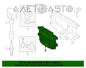 Блок ECU компьютер двигателя Nissan Sentra 16-18 рест 1.8 NEC018-681