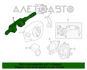 Comutatoarele de pe volan asamblate cu chitara pentru Nissan Sentra 13-19 sub PTF.