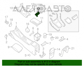 Controlul încălzirii scaunelor Nissan Sentra 13-19, panou negru cu butoane