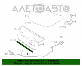 Уплотнитель капота Nissan Sentra 13-19