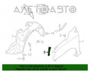 Suport aripi stânga Nissan Sentra 13-19