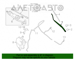 Поводок дворника левый Nissan Sentra 13-19