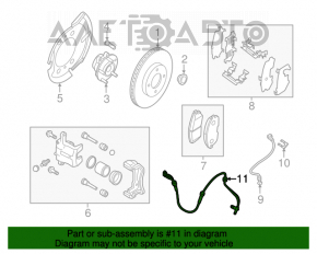 Senzor ABS frontal stânga Nissan Sentra 13-19