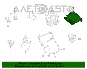 Modulul computerizat al airbag-urilor SRS pentru airbag-urile de siguranță Nissan Sentra 13-19