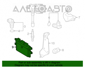 Блок ECU компьютер двигателя Nissan Versa 12-19 usa АКПП NEC980-028