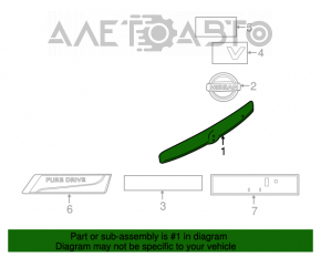 Moldura capacului portbagajului Nissan Versa 12-19 SUA este ruptă.