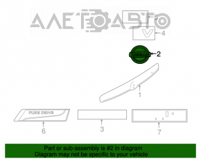 Emblema capacului portbagajului Nissan Versa 12-19 SUA