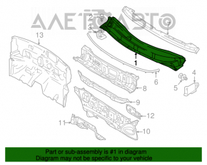 Grila stergatoarelor din plastic pentru Nissan Versa 12-19 SUA