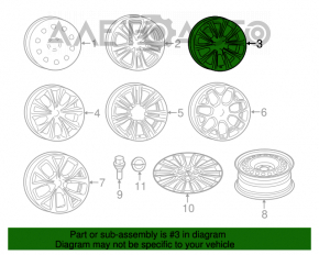 Set de jante R17 4 bucăți Chrysler 200 15-17 cu bordură