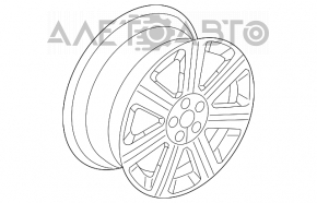 Roată de 18 inch pentru Chrysler 200 11-14, cu o ușoară bordură, gata de vopsit.