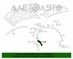 Петля капота левая Chrysler 200 4d 11-14