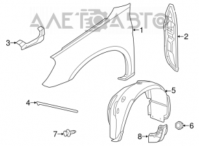 Крыло переднее правое Chrysler 200 11-14