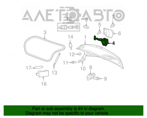 Замок крышки багажника Chrysler 200 4d 11-14