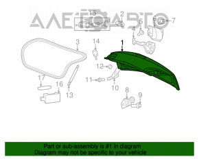 Capota portbagajului Chrysler 200 4d 11-14 gri PDM, mica lovitura