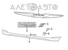 Emblema capacului portbagajului Chrysler 200 4d 11-14