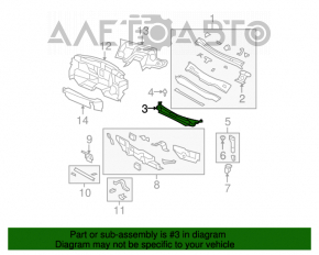 Grila stergatoarelor de plastic Chrysler 200 4d 11-14